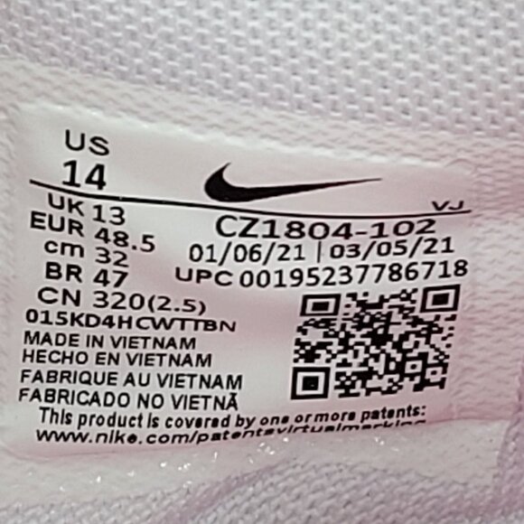 Nike Zoom Rival Waffle 5 Men's white Black Running Shoes CZ1804-102 US Size 14 - Picture 10 of 10